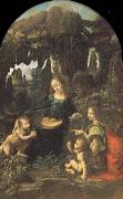 Leonardo  Da Vinci Madonna of the Rocks Sweden oil painting artist